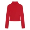 Suéter de cuello alto sin mangas con estampado acanalado «Red» 662722T32106167