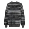 Suéter de cuello redondo con diseño Fair Isle «Gris» 675280T16121240