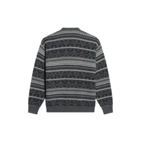 Suéter de cuello redondo con diseño Fair Isle «Gris» 675280T16121240