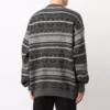 Suéter de cuello redondo con diseño Fair Isle «Gris» 675280T16121240