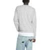 Suéter de cuello redondo con logo por toda la prenda «Gris claro-Blanco» 702952T32331461