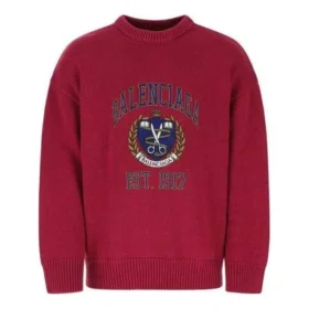 Suéter de cuello redondo con logotipo universitario «Est. 1917» «Rojo» 675267T32176164