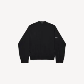 Suéter de cuello redondo para hombre en negro