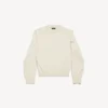 Suéter de cuello redondo para mujer en color crema