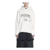 Suéter de hombre Balenciaga x RuPaul Crossover FW21 con estampado de letras, color blanco cremoso 670946TLV569057