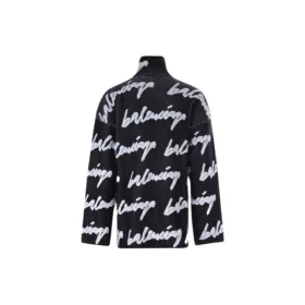 Suéter de jersey de cuello alto con logotipo garabateado «Negro» 625927T31801070