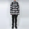 Suéter de jersey de cuello alto con logotipo garabateado «Negro» 625927T31801070