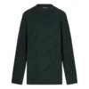 Suéter de lana de cuello redondo con logo en toda la prenda «Dark Green» 657400T15673050
