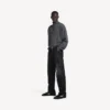 Suéter de media cremallera para hombre en gris