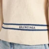 Suéter de mujer con cuello barco en azul marino/blanco Suéter de mujer con cuello barco en azul marino/blanco