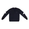 Suéter de punto con cuello en V desgastado «Navy» 696091T16420414