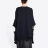 Suéter de punto con cuello en V desgastado «Navy» 696091T16420414