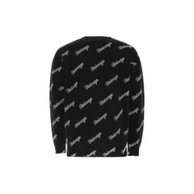 Suéter de punto con logotipo en letra cursiva por toda la prenda «Negro» 646493T41121070