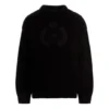 Suéter de punto de cuello redondo con el logo de la corona de laurel de BB «Negro» 664369T32111000