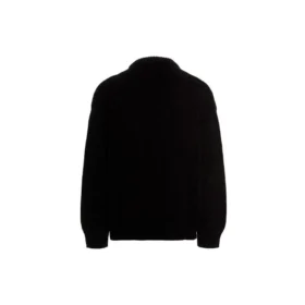 Suéter de punto de cuello redondo con el logo de la corona de laurel de BB «Negro» 664369T32111000