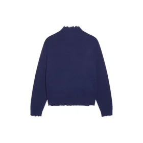 Suéter de punto de lana de cuello alto Double B «Azul» 682010T16274011