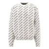 Suéter Mini Allover Logo «Blanco Negro» 736247T32339054
