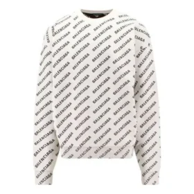 Suéter Mini Allover Logo «Blanco Negro» 736247T32339054