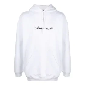 Suéter oversize con logotipo de Balenciaga para hombre, blanco, 570811TIV559040