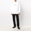Suéter oversize con logotipo de Balenciaga para hombre, blanco, 570811TIV559040