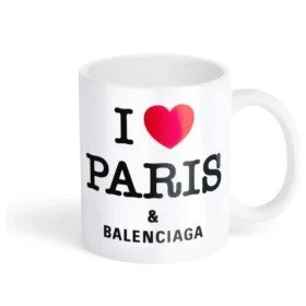 Taza «I love Paris» de Balenciaga «Blanco» 818761T01769000
