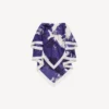 Top tipo capa con estampado de pinceles para mujer en azul