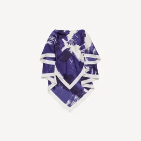 Top tipo capa con estampado de pinceles para mujer en azul
