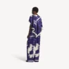 Top tipo capa con estampado de pinceles para mujer en azul