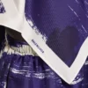 Top tipo capa con estampado de pinceles para mujer en azul