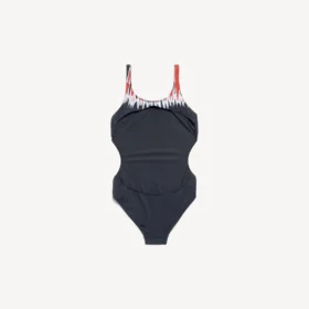 Traje de baño de mujer con estampado tie-dye extremo en negro