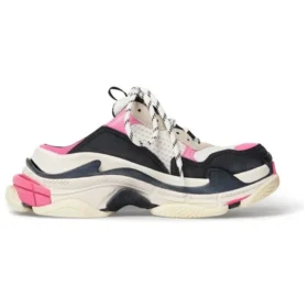 Triple S Mules «Blanco, rosa y negro, doble espuma y malla» 755686W3SM15671