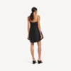 Vestido babydoll con tirantes para mujer en negro