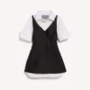 Vestido camisero híbrido para mujer en negro