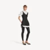 Vestido camisero híbrido para mujer en negro