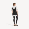Vestido camisero híbrido para mujer en negro