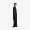 Vestido largo drapeado «The Door» para mujer en negro