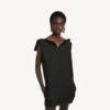 Vestido tipo vareuse para mujer en negro