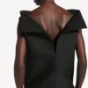 Vestido tipo vareuse para mujer en negro