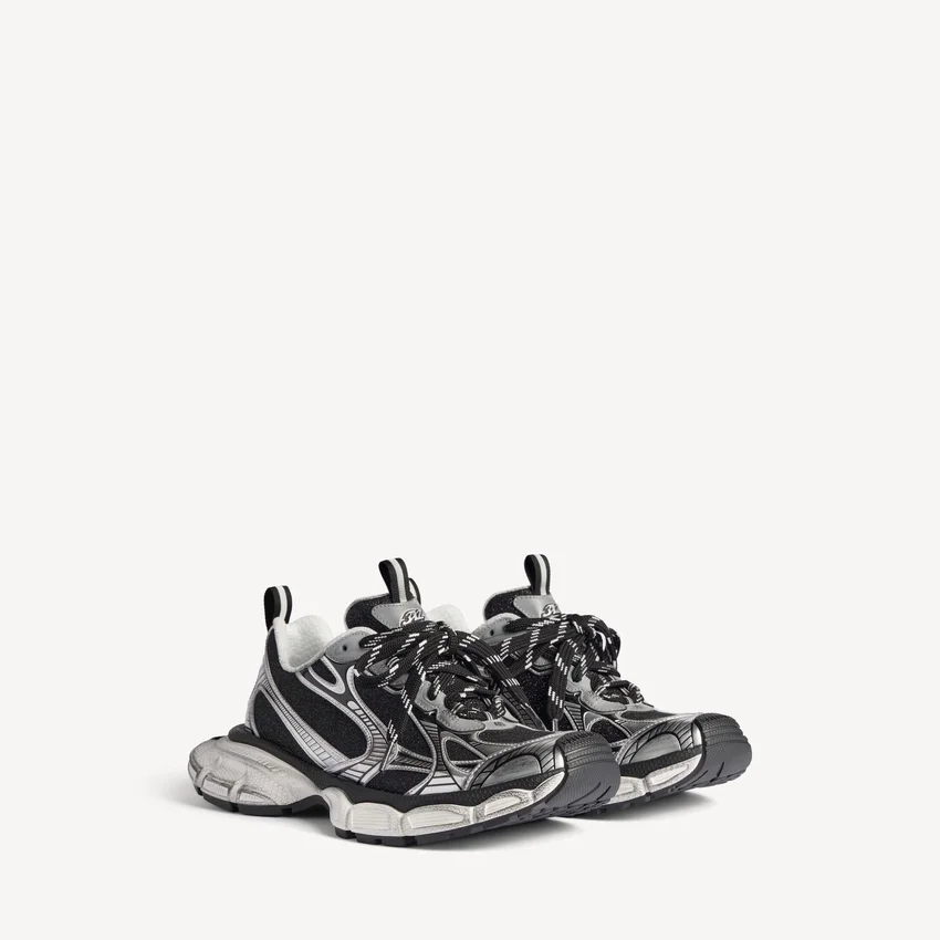 Zapatilla 3XL para mujer en negro/plateado Zapatilla 3XL para mujer en negro/plateado