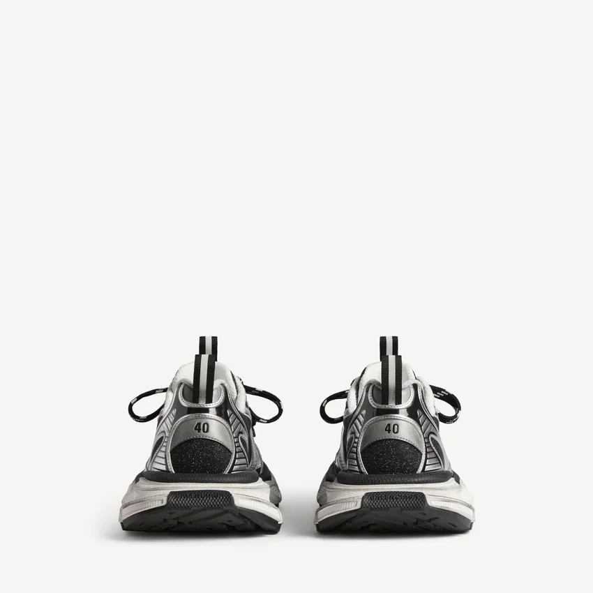 Zapatilla 3XL para mujer en negro/plateado Zapatilla 3XL para mujer en negro/plateado