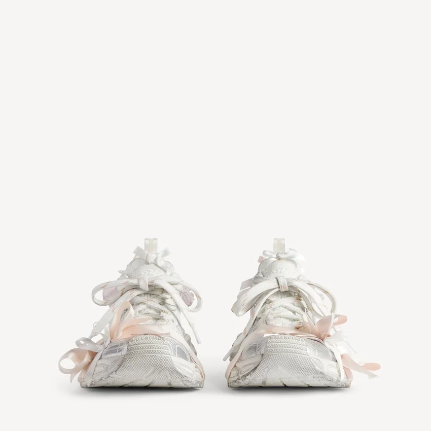 Zapatilla con cordones para mujer 3XL en blanco/rosa claro Zapatilla con cordones para mujer 3XL en blanco/rosa claro