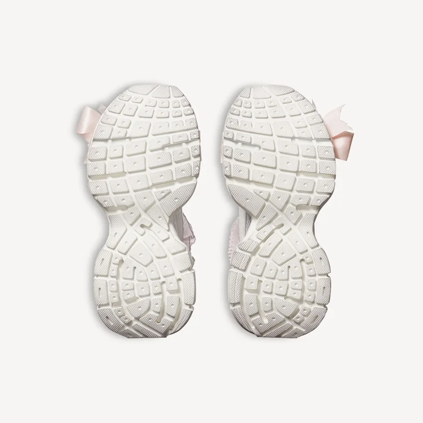 Zapatilla con cordones para mujer 3XL en blanco/rosa claro Zapatilla con cordones para mujer 3XL en blanco/rosa claro