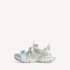 Zapatilla con cordones para mujer 3XL en color topo/blanco/azul claro Zapatilla con cordones para mujer 3XL en color topo/blanco/azul claro