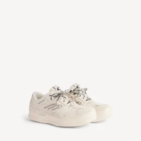 Zapatilla con plataforma de gamuza «Hamptons» para mujer en beige/negro