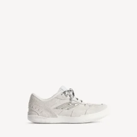 Zapatilla de gamuza para hombre «Hamptons» en blanco roto/negro
