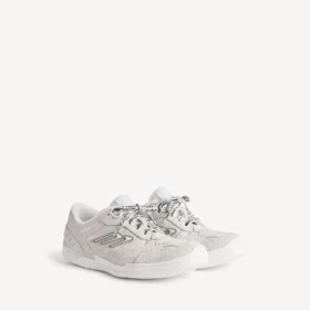 Zapatilla de gamuza para hombre «Hamptons» en blanco roto/negro
