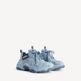 Zapatilla de lona Triple S para hombre en azul