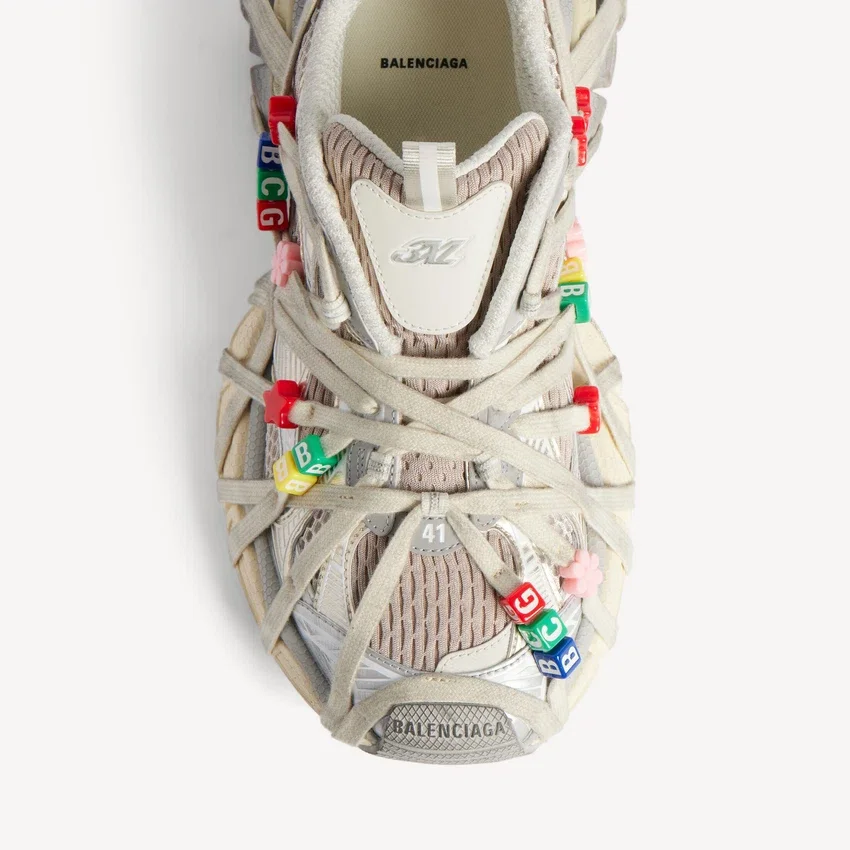 Zapatilla deportiva con cordones 3XL Extreme para mujer en color cáscara de huevo/multicolor Zapatilla deportiva con cordones 3XL Extreme para mujer en color cáscara de huevo/multicolor