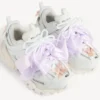 Zapatilla deportiva de mujer con moño en blanco/rosa Zapatilla deportiva de mujer con moño en blanco/rosa