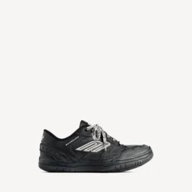 Zapatilla deportiva «Hamptons» desgastada para hombre en negro